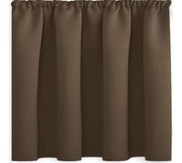 Rideau Occultant Thermique Isolant 180 x 185 cm Anti Froid et Chaleur Rideaux Occultants Isolants Décoration de Fenêtre, Design Moderne pour Chambre Adulte Salon, Marron