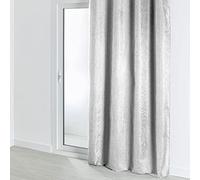 Rideau Occultant Thermique Phonique - Rideau Isolant anti froid - Rideau Isolant anti chaleur - Rideau Argent - Rideau 140 x 250 cm - Rideau Velcro argent -Rideau anti bruit pour fenêtre