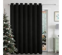 Rideau Occultant Thermiques 125 x 155 cm Économie D'Énergie Isolant Thermique Tenture Opaque à Oeillets Isolation pour Maison Chambre Salon Intérieurs, Noir