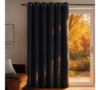 Rideau Occultant Thermiques 135 x 250 cm avec Oeillets Isolation Lumineux Draperies Intérieurs à Oeillets Design Moderne à pour Porte Fenetre Dressing Salon, Gris