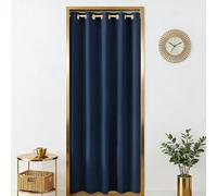 Rideau Occultant Thermiques 155 x 200 cm avec Oeillets Isolation Lumineux Isolant Thermique Tenture Opaque à Oeillets Isolation pour Maison Chambre Salon Intérieurs, Bleu Foncé