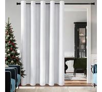 Rideau Occultant Thermiques 165 x 185 cm Économie D'Énergie Isolant Thermique Tenture Opaque à Oeillets Isolation pour Maison Chambre Salon Intérieurs, Blanc