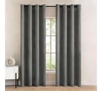 Rideau Occultant Thermiques 200 x 230 cm avec Oeillets Isolation Lumineux Draperies Intérieurs à Oeillets Anti Froid 1Pièces pour Porte Fenetre Dressing Salon, Gris
