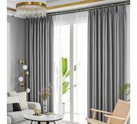 Rideau Occultant Thermiques Couverture de Fenêtre en Coton Oupe-vent Protection Contre Le Froid Au Bruit Isolant Hivernage pour Chambre et Salon(4.0x2.70 m=157.5x106.3 in)