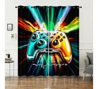 Rideau Occultant Thermiques Gamepad Rideau Thermique Isolant Anti Froid et Chaleur Manette de Jeu ContrôLeur de Jeu VidéO Rideaux Occultant 2 PièCes 70 W x 160 H cm