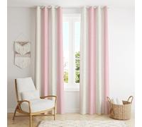 Rideau Occultant Thermiques Rayures Beige Rose Rideau Voilage Lavable Rideaux Occultant Oeillets Design Rideaux Thermiques Rideau Thermique Isolant Anti Froid Rideau Salon Fenetre 2x100x240cm