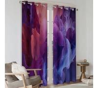 Rideau Occultant Thermiques Rose Violet, Forme Organique Fluide Abstraite Lot de 2 Rideau Isolant Anti-Bruit, Économie d'Énergie, Idéal pour Chambre Salon Fenetre, 117 x 229 cm