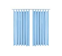 Vidaxl Rideau Occultant Avec Boucles 2 Pcs 140 X 175 Cm Turquoise