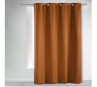Rideau occultant uni 135 x 240 cm camel - 8 œillets métalliques, 100% polyester