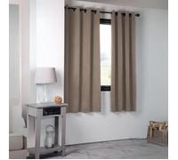 Rideau occultant uni 210gr/m2 Beige 135x180 cm