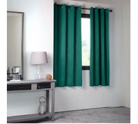Stof - Rideau - Taille 135x180 cm - 100% Polyester - Couleur Emeraude - Modèle Notte - Rideau de Fenêtre Obscurcissant et Isolant - Existe en 3 Tailles pour Maison - 8 Oeillets