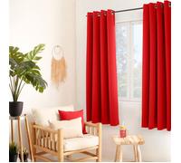 ED ENJOY HOME Rideau obscurcissant Réglisse 140x180 cm Rouge – Œillets argentés, Oeko-TEX