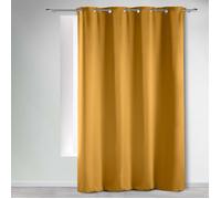 Douceur d'Intérieur Rideau occultant à œillets Occult 135x240 cm Ocre uni 8 œillets métal