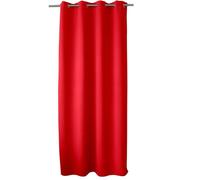 - Rideau uni occultant avec oeillets - 140 x 240 cm - Rouge