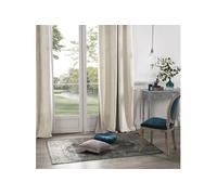Rideau occultant velours ivoire 140x260 - Ivoire