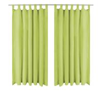 Vidaxl Rideau Occultant Avec Boucles 2 Pcs 140 X 245 Cm Vert