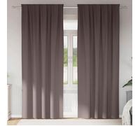 Rideau occultant VIDAXL 2 pcs Marron foncé 260 x 140 cm - Polyester, 80-90% occultation