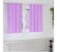 Rideau occultant VidaXL 2 pcs Violet 140 x 140 cm - Polyester, occultation 80-90%