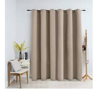 Rideau occultant - vidaXL - 290x245 cm - Beige - Œillets en métal - Polyester lavable