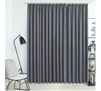 Rideau occultant - vidaXL - 290x245 cm - Gris - Polyester - Lavable en machine