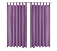 vidaXL Micro-satijnen gordijnen met lussen 140x175 cm lila 2 st132225 Pourpre