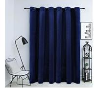 vidaXL Rideau occultant Velours avec œillets métalliques 290x245 cm Bleu foncé, lavable en machine
