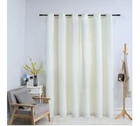 Rideau occultant - vidaXL - Velours Crème - 290x245 cm - Anneaux métalliques - Intérieur