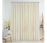 Rideau vidaXL Rideau occultant avec crochets Velours Crème 290x245 cm
