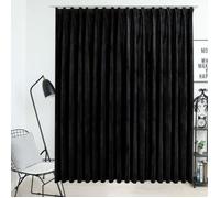Rideau occultant - vidaXL - Velours Noir - 290x245 cm - Lavable - Crochets métalliques