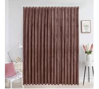 Rideau occultant - vidaXL - Velours Rose antique - 290x245 cm - Lavable - Crochets métalliques