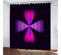 Rideau Occultant Violet 200x245 cm - Lot de 2 Rideau Occultant Thermiques Isolant Anti Froid et Chaleur, TrèFle à Quatre Feuilles Rideaux à Oeillets Décoration Chambre Fenetre Rideaux Salon