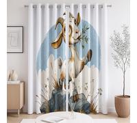 Rideau Ombre Cartoon Animaux Chèvre Blanc La Taille du Rideau est 140 x 200cm,Il y a Deux pièces à l'intérieur, pour Salon