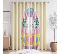 Rideau Ombre Cartoon Animaux Lapin Jaune La Taille du Rideau est 200 x 210cm,Il y a Deux pièces à l'intérieur, pour Balcon