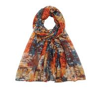 Rideau - Opaque - Foulard léger - Bandana pour cheveux - Écharpe verte, Orange, taille unique