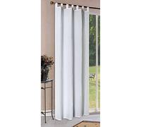 Rideau Opaque uni Mat à œillets en Tissu Micro Satin 20400 Blanc 225 x 140 cm