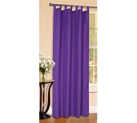 Rideau Opaque uni Mat avec œillets en Tissu Micro Satin 20400 Violet 245 x 140 cm