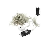 Rideau Pendant Lumineux à LED, PVC Blanc 2m, 240 LED Blanc Chaud, Chaîne