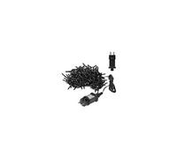 ECD Germany Rideau Pendant Lumineux à LED, PVC Noir 2m, 200 LED Blanc Chaud, Chaîne G