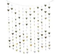 rideau petits curs 7cm 2x1.80m blanc et or - artifetes 90611 Jaune G