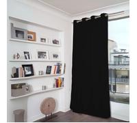 Moondream DecibelControl® Rideau Anti-Bruit 3en1 | Isolation Phonique | Thermique Hiver+Été | 100% Occultant | Technologie Brevetée | Fabrication UE | Oeillets | Noir MC710 | 140L x 260H cm