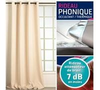 Rideau phonique occultant thermique MOONDREAM, ivoire-- Incolore G