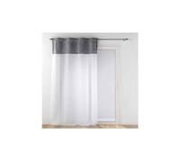 Rideau Voilage Phosphorescent "Moonlight" 140x280cm Gris
