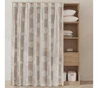 Rideau Placard sans Portes - Occultant/Anti-Poussière, Rideau sous Evier Meuble Cuisine, Rideaux Plissés Armoire avec Rail de Guidage Auto-Adhésif pour Étagères à Chaussures(B,240x240 cm)