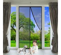 Rideau Porte 275 x 215 cm Anti Moustiquaire Enroulable Moustiquaire sur Mesure de Porte Animaux AcceptéS pour Porte d Entrée Intérieur/Patio Noir