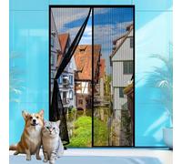 Rideau Porte Anti Insectes 130 x 224 Fermeture Automatique Moustiquaire Magnétique pour Porte Fenêtre Différentes Tailles Idéale pour Balcons, Caves, Chambres, Noir