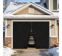 Rideau Porte de Garage Isolant Thermique Magnétique Coton Kit D'isolation pour Porte de Garage pour l'hiver Coupe-Vent Rideau Isolant Thermique 244x213cm 366x274cm 549x366cm(Noir,457 x 274 cm)