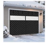 Rideau Porte de Garage Isolant Thermique Magnétique, Kit D'isolation pour Porte de Garages, Couverture D'Isolation D'Écran pour Garages en Hiver, Rideaux de Portes de Garage(brun,W360xH220cm)