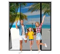 Rideau Porte Fenetre Magnétique, Anti Insectes, Noir, Facile à Installer - 290x220cm