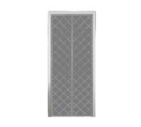 Rideau Porte Isolant Thermique Rideau de porte magnétique thermique 0,85 x 2,05 m, gris, isolant, coupe-froid, for portes à ouverture centrale de 32 à 80 pouces