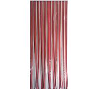 Rideau portière lanières polyéthylène Bordeau Gris 90x200